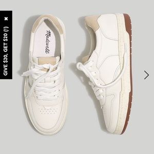 Madewell Sneakers - Court Sneakers in White Leather